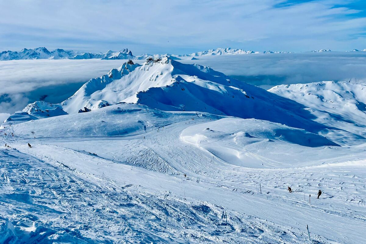 A Vermont ski resort under fresh winter snow.